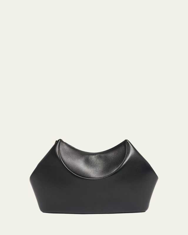 Facet Clutch Bag in Smooth Leather